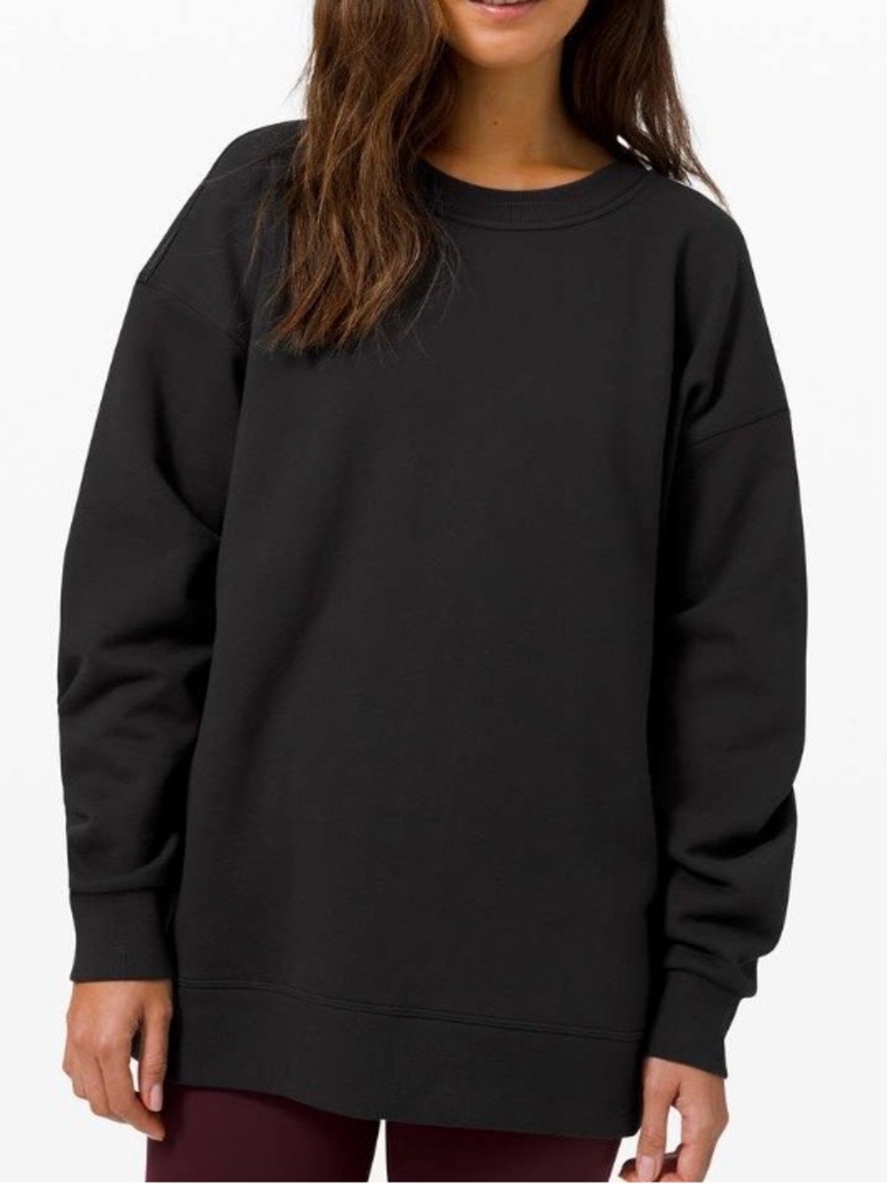 Lululemon Perfectly Oversized Crew Black Size M